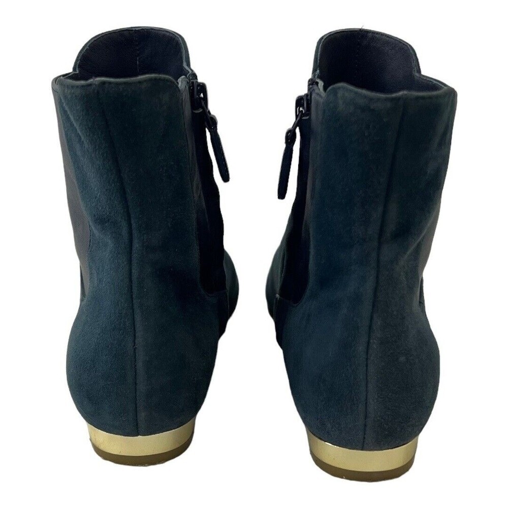 Cole Haan Womens Size 6 Hidden Wedge Blue Suede Ankle Boots - Picture 4 of 6
